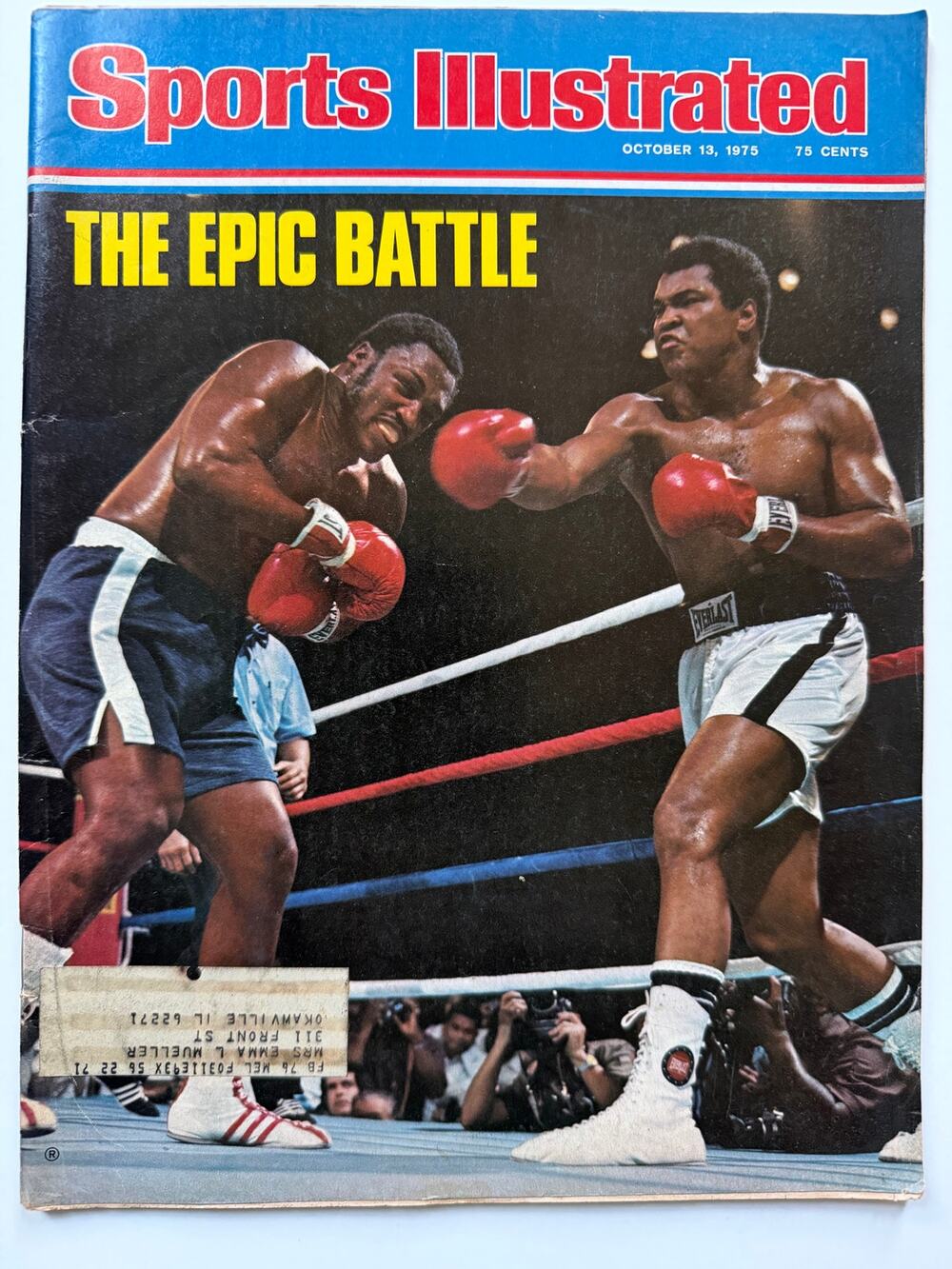 1975 Sports Illustrated Muhammad Ali Magazine Joe Frazier, Heavyweight Champ